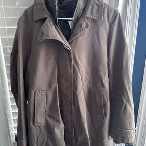 J. Crew Tan Trench Coat Classic Cotton Blend